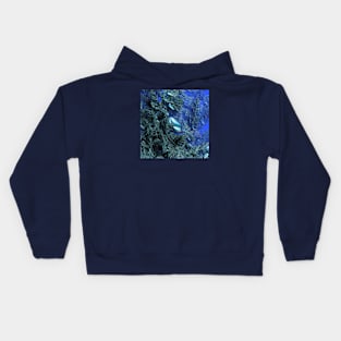 Shiny blue pebbles Kids Hoodie